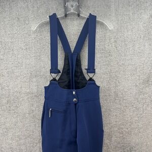 Vintage Mont Tremblant  Navy Ski Bib Pants Rayon Ladies 10Long Made in Austria